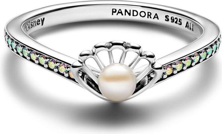 Produktbild Pandora Disney Prinzessin Arielle Muschel Behandelte Süsswasserzuchtperle Ring (50, 925 Silber)