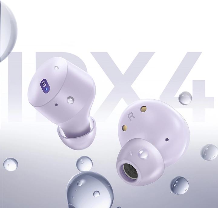 Actual product image Baseus Bowie E18 wireless TWS ENC IPX4 headphones - purple (25 h, Wireless)