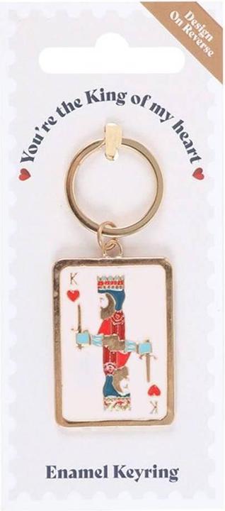 Actual product image Something Different King Of My Heart Playing Card Keyring