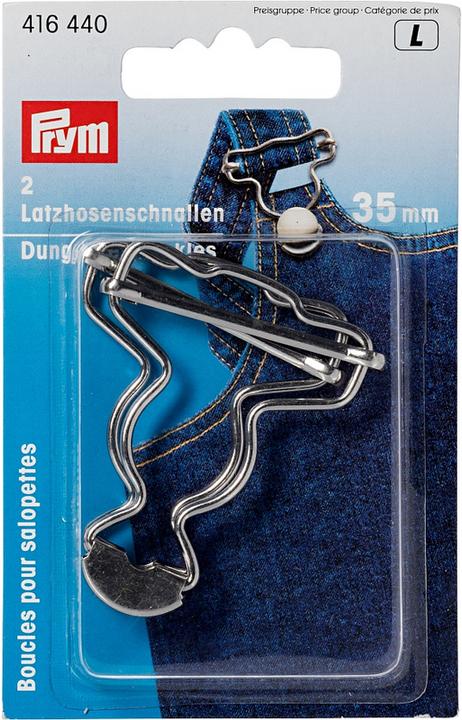 Immagine prodotto Prym Fibbie per salopette, argento 35 mm, scheda 2 pezzi.