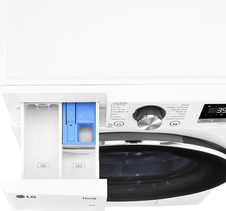 Image du produit LG F2R7S09TSWC Lave-linge Slim 9" à chargement frontal (9 kg, Gauche)