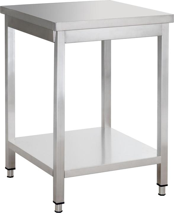 Gastro Hero Tavolo da lavoro in acciaio inox Basic con base (70 cm, 70 cm)
