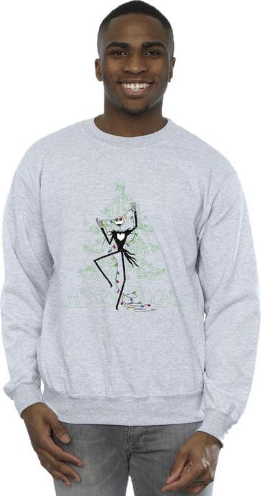 Actual product image Disney Mens The Nightmare Before Christmas Tree Green Sweatshirt (4XL)
