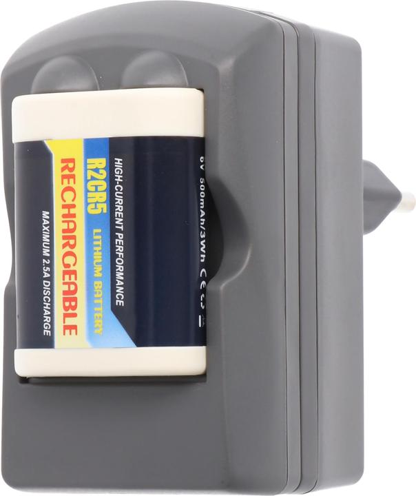 Actual product image AccuCell Quick charger 2CR5 PowerSet including the Li-ion battery 2CR5, 2CR5M, 2-CR5 M (1 pcs., 2CR5, 600 mAh, Battery + charger)