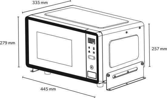 Produktbild Dometic MWO24 Mikrowelle m. Wechselrichter 24V 500W (17 l)
