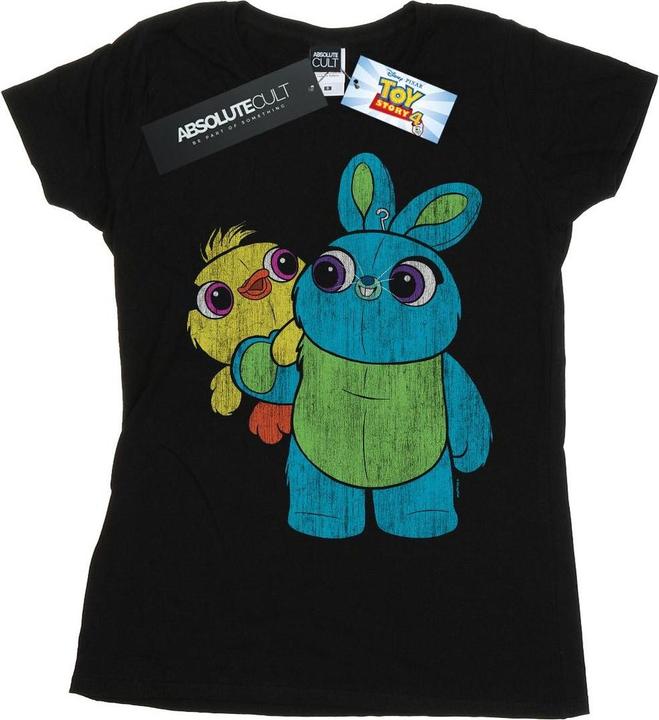 Actual product image Disney Womens/Ladies Toy Story 4 Ducky And Bunny Distressed Pose Cotton T-Shirt (L)