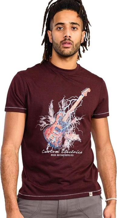 Actual product image DUKE Mens Redbourn D555 Kingsize Lightening Guitar T-Shirt (6XL)