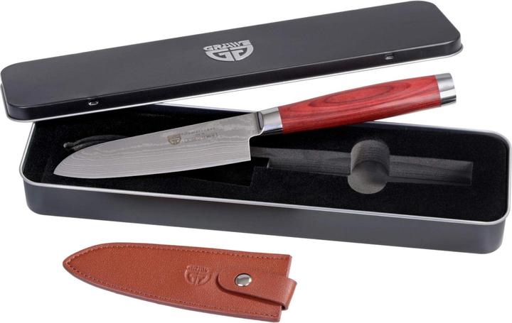 Actual product image Gräwe Damascus knife 12.5cm blade (12.50 cm)
