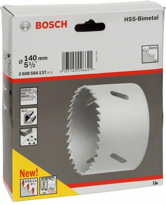 Immagine prodotto Bosch Professional Zubehör Sega a tazza HSS bimetallica per adattatore standard, 140 mm, 5 1/2 pollici (140 mm)