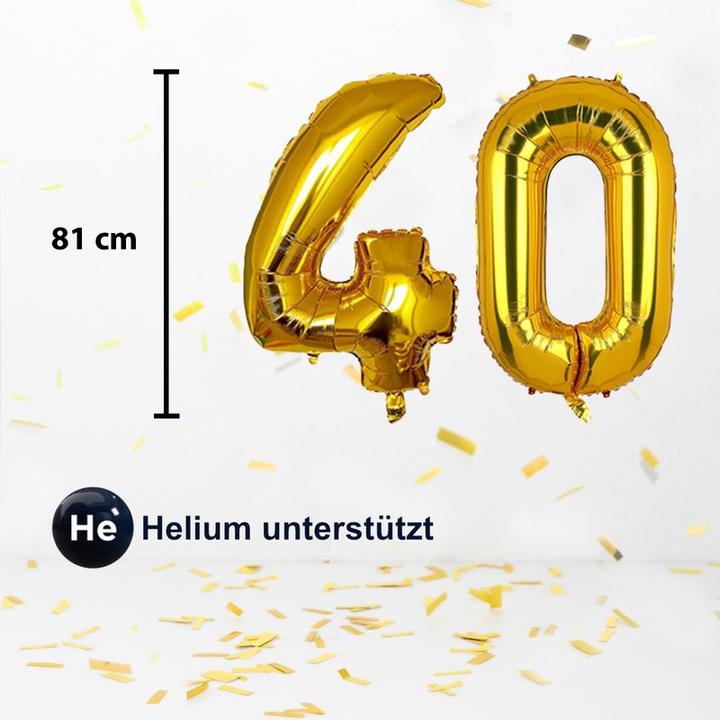 Immagine prodotto Hermex 40 Palloncino in foil Palloncino festa di compleanno Palloncino numero Palloncino palloncino