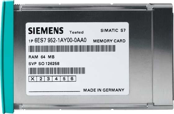 Image du produit Siemens 6ES7952-1AK00-0AA0 Carte mémoire API (6ES79521AK000AA0)