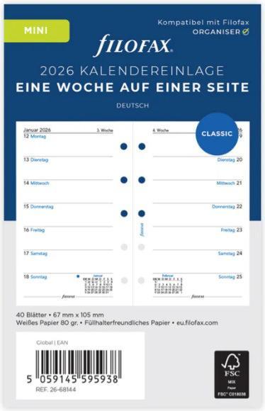 Etichetta energetica Filofax MINI-INH.1WO/S.DEUTSCH