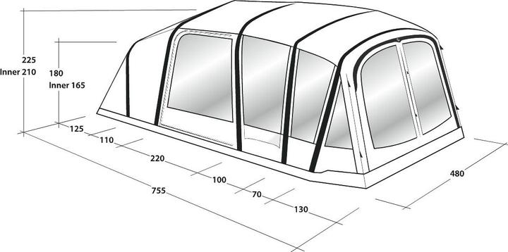 Image du produit Outwell Jacksondale 7PA (Tente gonflable, 7 personnes)
