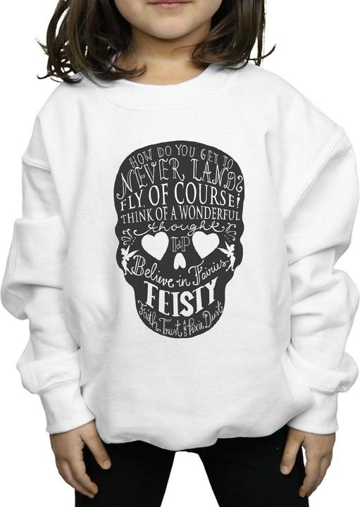 Actual product image Disney Girls Tinker Bell Skull Sweatshirt (140, 146)