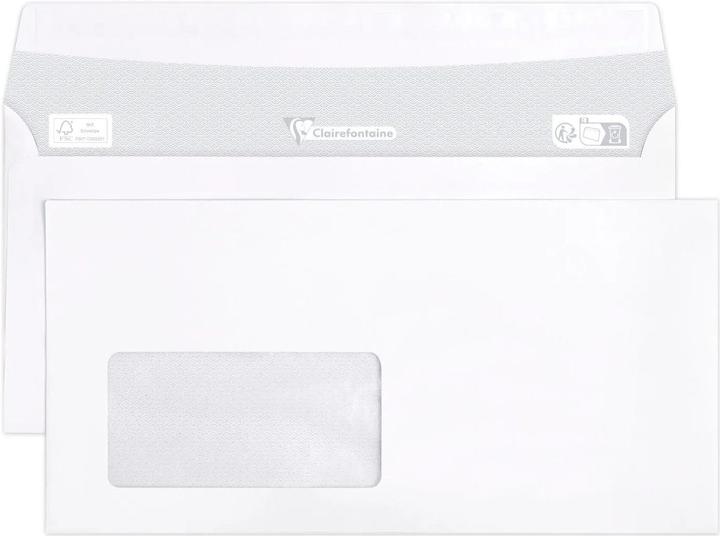 Actual product image Clairalfa Envelopes DL, 110 x 220 mm, white (110 x 220 mm, 500 x)