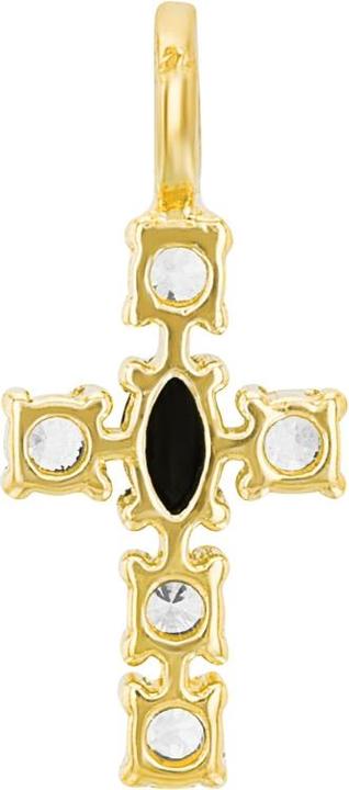 Actual product image Amor pendant for ladies, gold 375, zirconia synth. | cross (Gold 375, 9 ct)