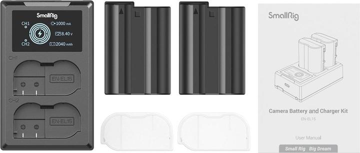 Actual product image SmallRig EN-EL15 battery and charger kit (Rechargeable battery)