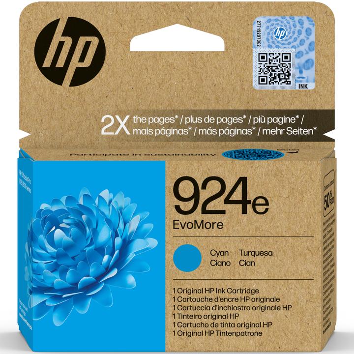 Productafbeelding HP 4K0U7NE#CE1 924e EvoMore OJ PRO inkt cyaan 800 pagina's