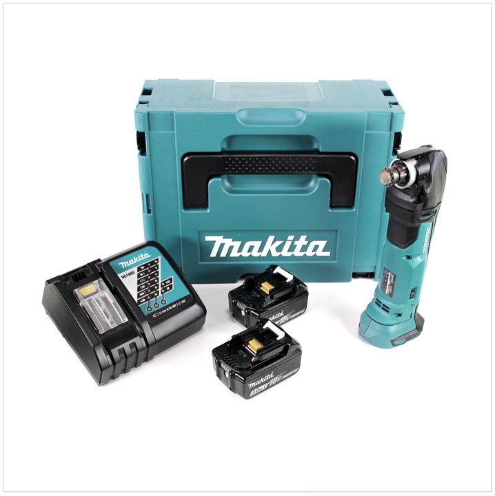 Produktbild Makita DTM 51 RFJ 18V Li-Ion Akku Multifunktionswerkzeug im Makpac + 2x 3,0 Ah Li-Ion Akku + Akku Sc