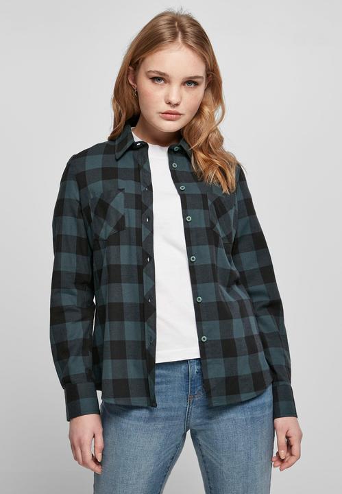 Actual product image Urban Classics Ladies Turnup Checked Flannel Shirt - 1180 (XXL)