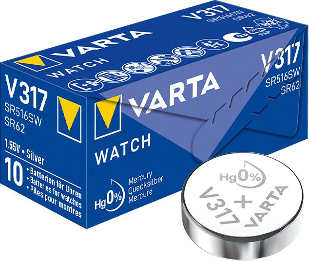 Image du produit Varta V317 / SR516SW - 10 Uhrenbatterien (10 pcs, SR62, 10.50 mAh)