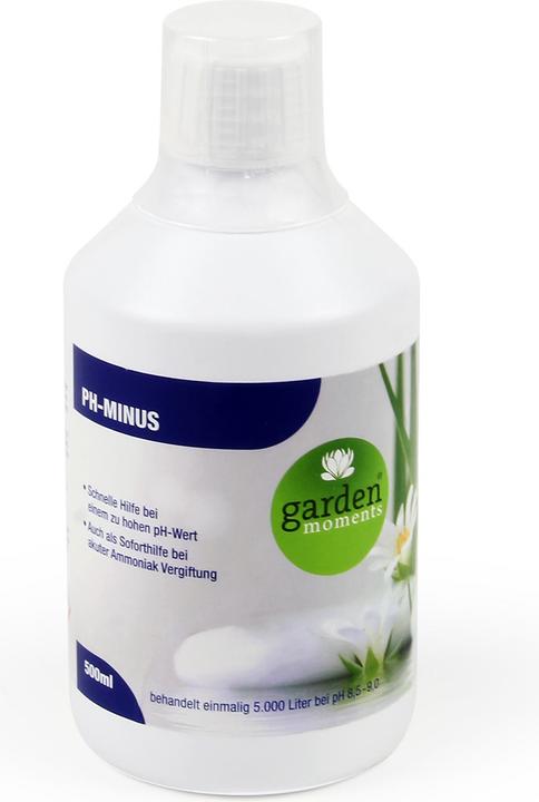 Produktbild garden moments pH Minus 500ml 5000l Teichwasser Teichpflege pH Wert senken