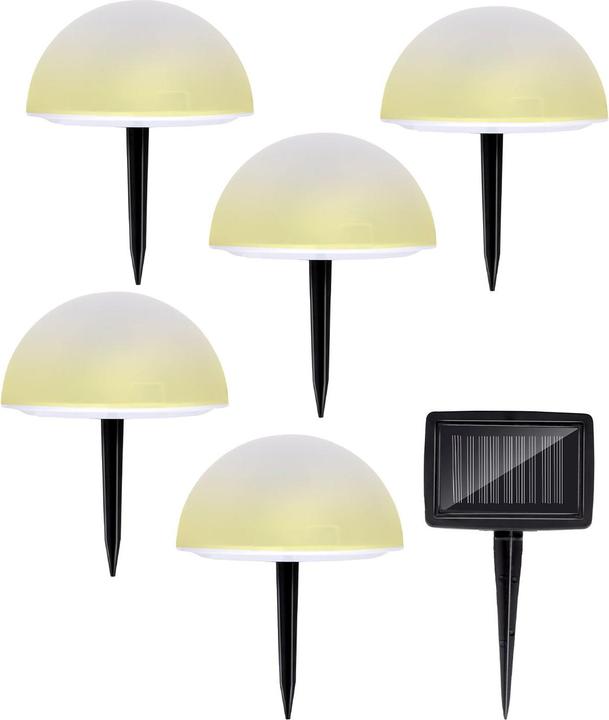 Grundig Solarleuchten mit Erdspiess & Farbwechselfunktion, 5 Stück (IP44)