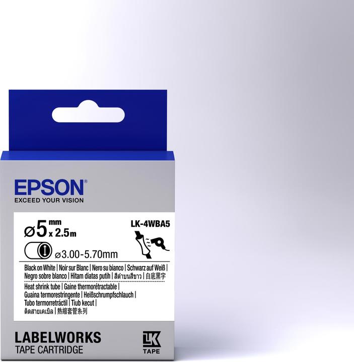 Produktbild Epson Etikettenkassette Lk-4wba5 (1.20 cm, Schwarz)