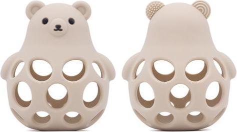 Magni - Teether ball in teddy-bear design, beige - (5734)