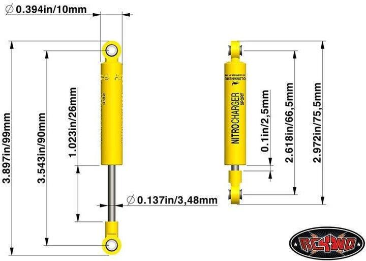 Produktbild Rc4Wd 80mm ARB Old Man Nitrocharger Sport Shock