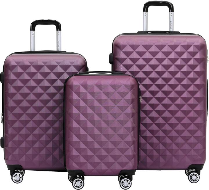 Beibye 3-teiliges Hartschalen-Kofferset (115 l, Handgepäck (bis 50l), M (50 - 90l), L (90 - 115l))