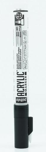 Actual product image Pebeo Acrylic Marker Extra Fine 0,7mm Tip (White, 0.70 mm)
