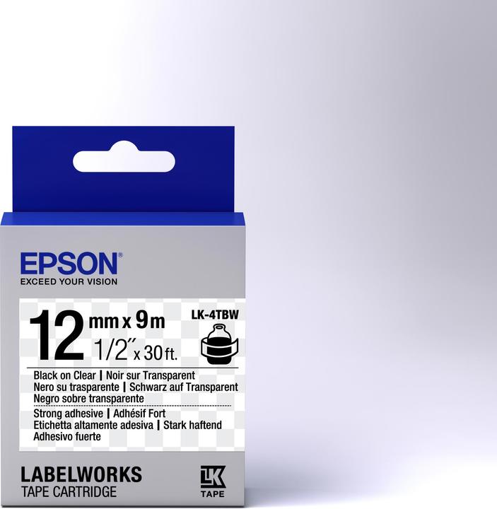 Produktbild Epson Etikettenkassette Lk-4tbw (1.20 cm, Schwarz)
