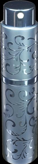 Taschenzerstäuber, Blau, eindrehbarer Zerstäuberkopf, Blumendekor, für 8 ml (8 ml)