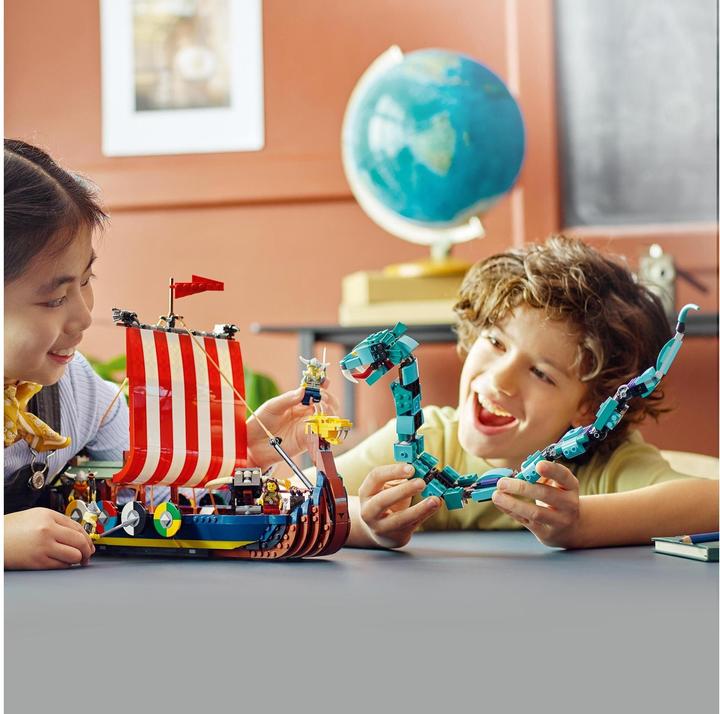 Produktbild LEGO Wikingerschiff mit Midgardschlange (31132, LEGO Creator 3-in-1)