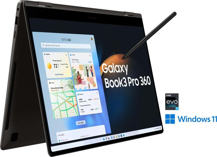 Actual product image Samsung Galaxy Book3 Pro 360 (16", Intel Core i7-1360P, 16 GB, 512 GB, DE)