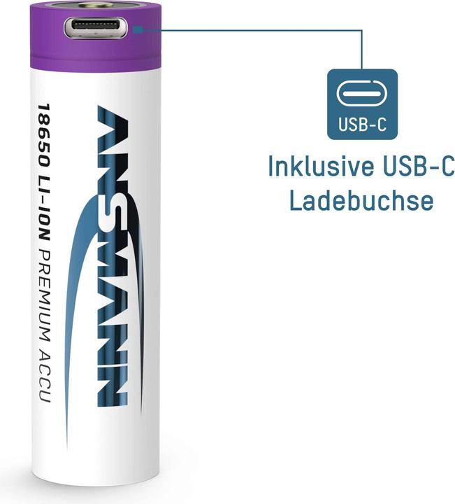 Immagine prodotto Ansmann Li-Ion 18650 (1 pz., 18650, 2600 mAh)