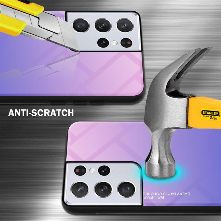 Productafbeelding Cadorabo TPU 2 kleuren glasdekking (Samsung Galaxy S21 Ultra)