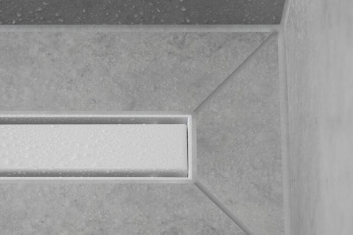 Produktbild hansgrohe Duschrinne RainDrain Match, mit höhenverstellbarem Rahmen 800 mm, mattschwarz (800 mm)