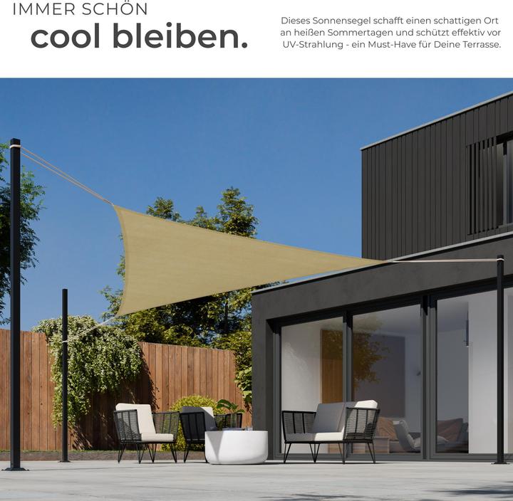 Image du produit tectake Voile d'ombrage (4 x 4 x 4 m)