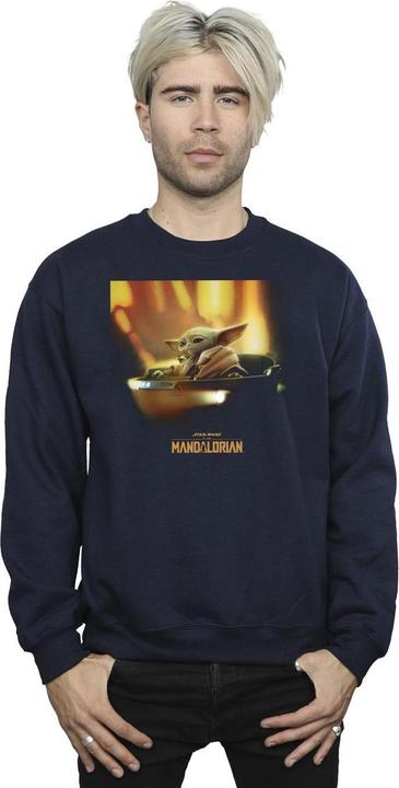Actual product image Star Wars Mens The Mandalorian Grogu Painted Sweatshirt (L)