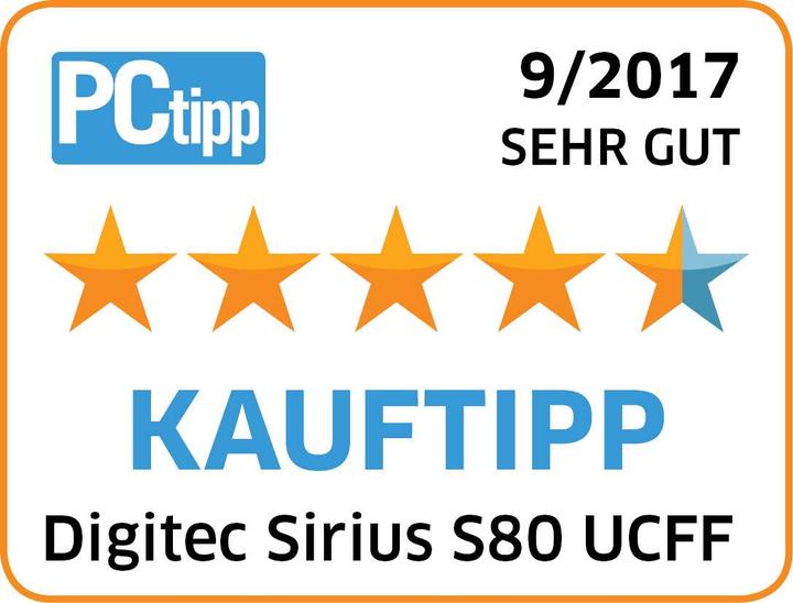 Produktbild Digitec Sirius S80 UCFF (Intel Core i7-7567U, 16 GB, 250 GB)