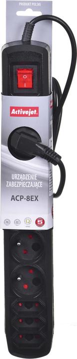 Actual product image Activejet APN-8G/1.5M-BK power strip with cable (8 x, CEE 7/16, CEE 7/5, 1.50 m)