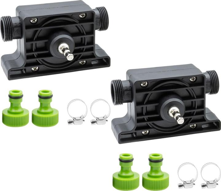 Casativo 2er-Set Bohrmaschinenpumpe zum Aus- und Umpumpen von Wasser, bis zu 1200 L/h (Bohrmaschinenpumpe)