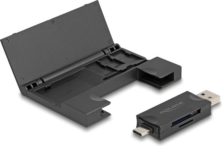 Produktbild Delock Card Reader USB 5 Gbps USB Type-C / Typ-A für SD und (Type-B)