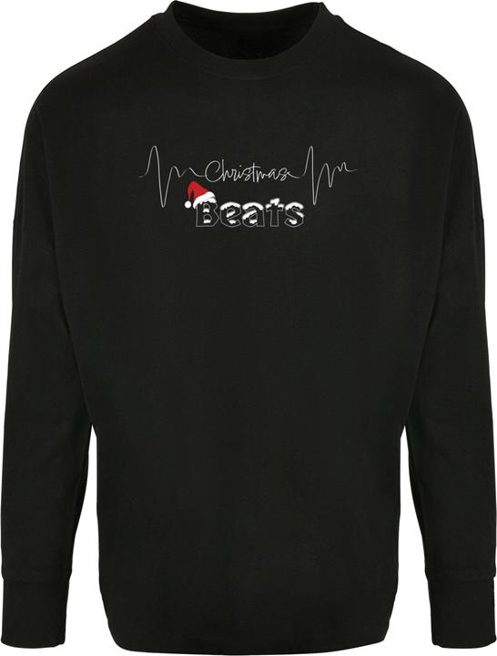 Merchcode Christmas beats Oversized Cut On Sleeve Longsleeve - 116915