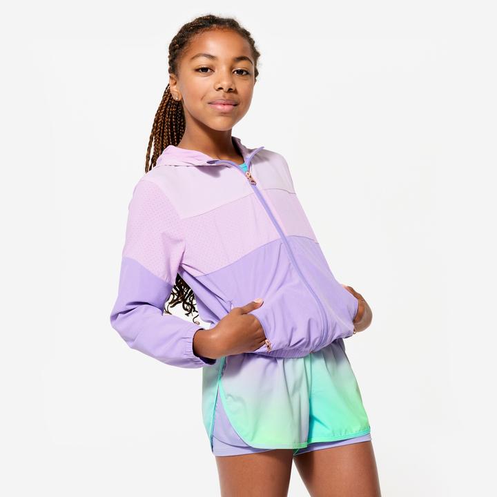 Actual product image Domyos Trainingsjacke Kinder leicht atmungsaktiv - lila (14, 15, 16)