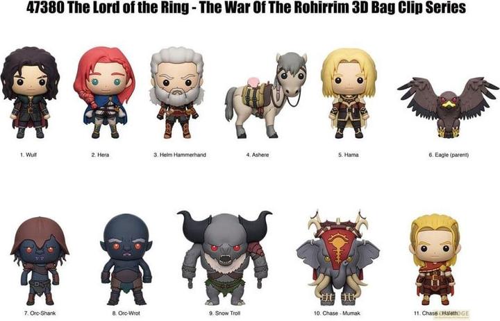 Monogram Int. Herr der Ringe: Die Schlacht der Rohirrim 3D PVC-Taschenanhänger Display (24)