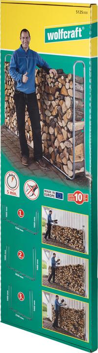 Image du produit wolfcraft wolfcraft 1 Stapelhilfe Modular XXL für Brennholz (3 x 39.5 x 115 cm)