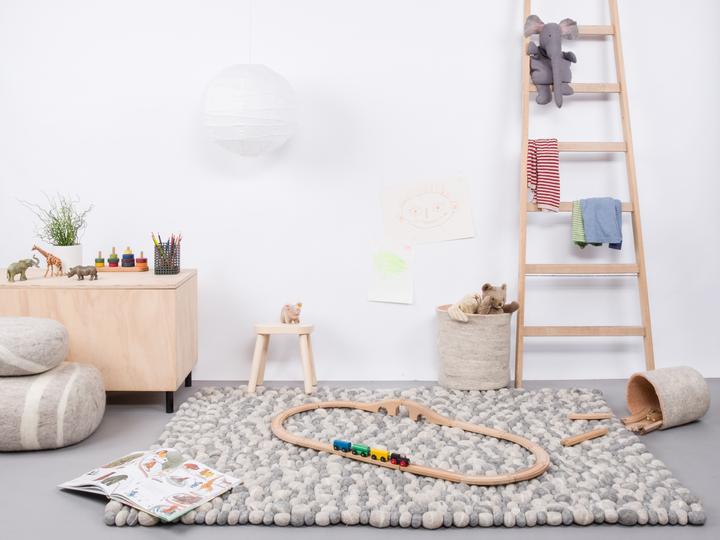Actual product image Myfelt Hardy felt ball rug (70 x 100 cm)